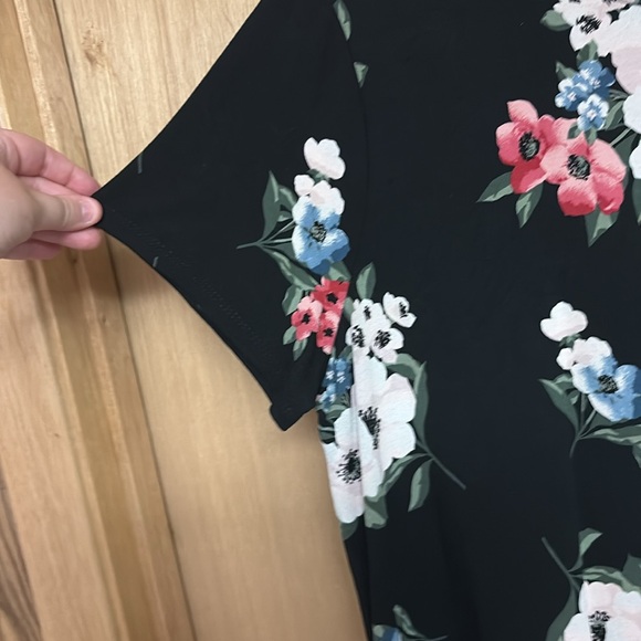 J. Jill L Black Floral Midi Dress - Picture 8 of 13